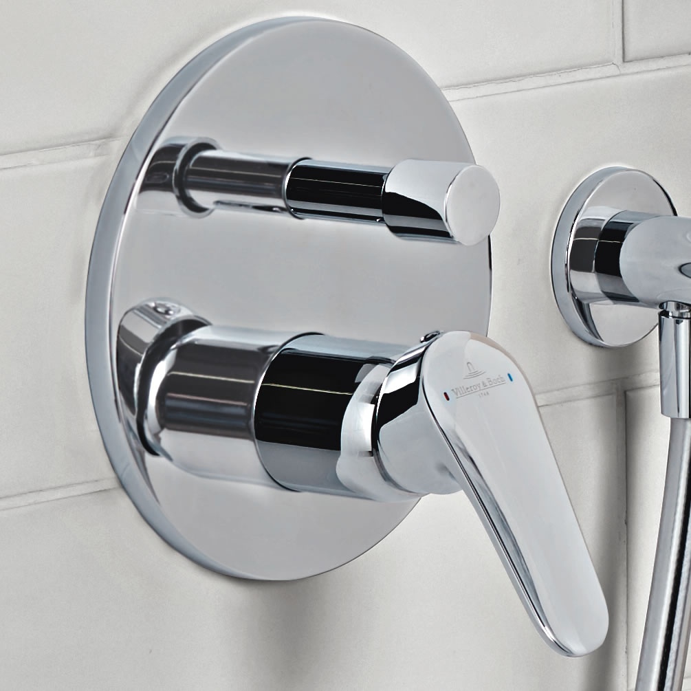 Lifestyle image of Villeroy & Boch O.Novo Chrome Dual Outlet Bath/Shower Valve